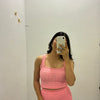 Knitted cami top skirt coordset
