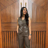 Embroidered Flex Cotton Vest coordset