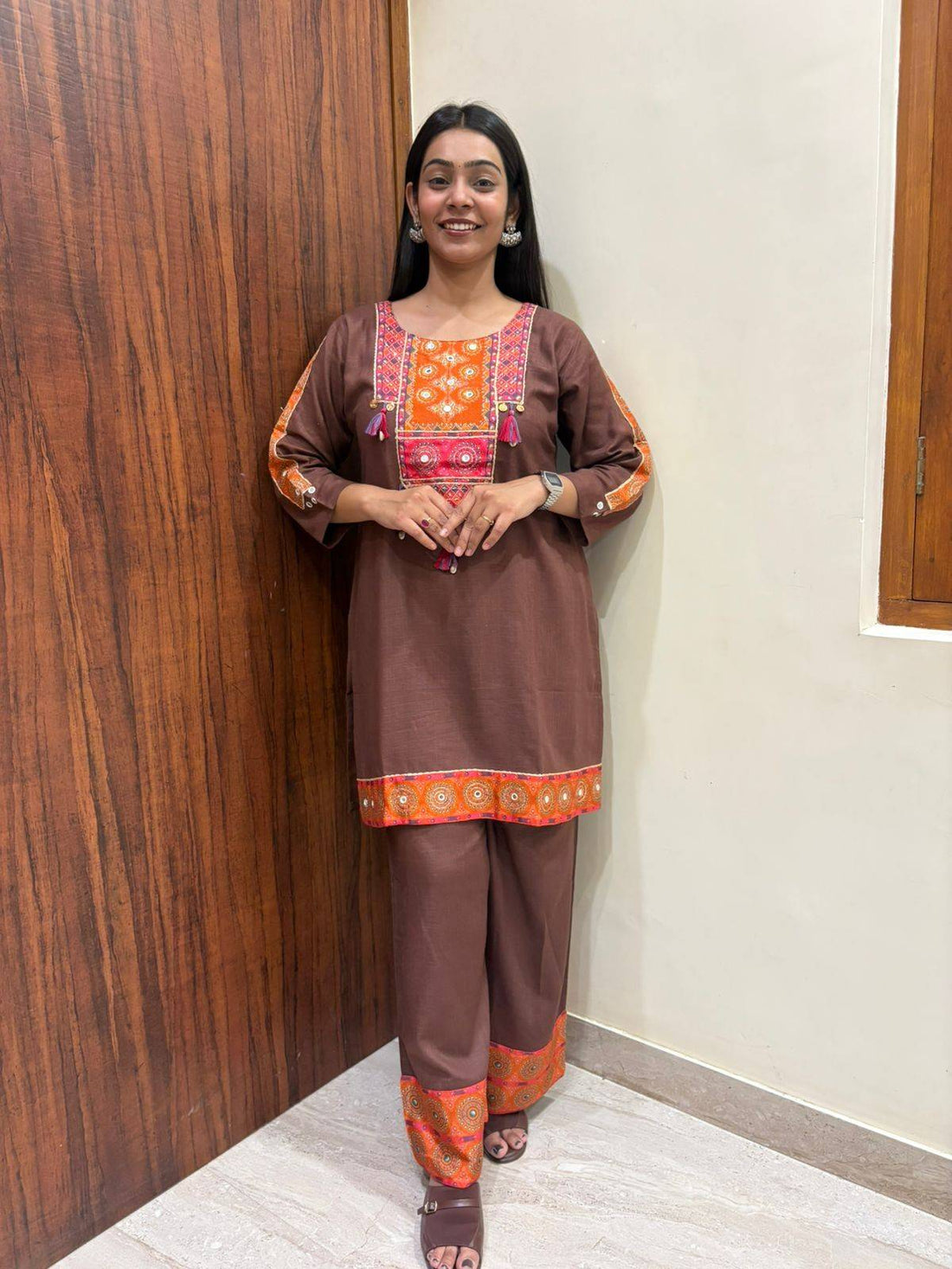 Linen Tunic plazo coordset