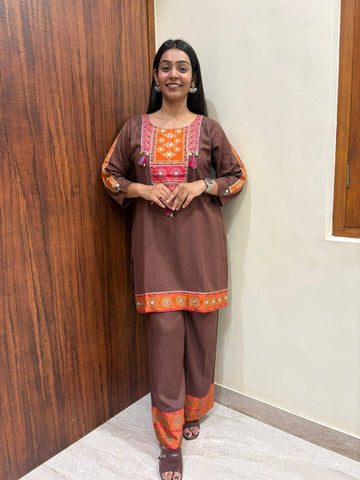 Linen Tunic plazo coordset