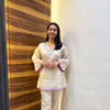 Stripe Tissue Hand embroidered Coordset