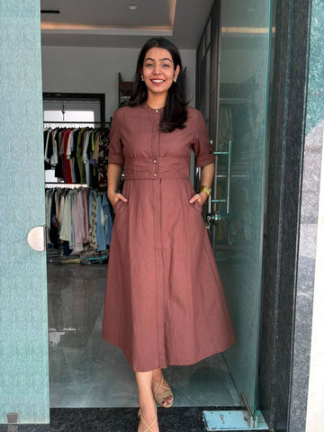 Mocha Muse Solid Dress