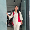 Embroidered Cotton Flex coordset