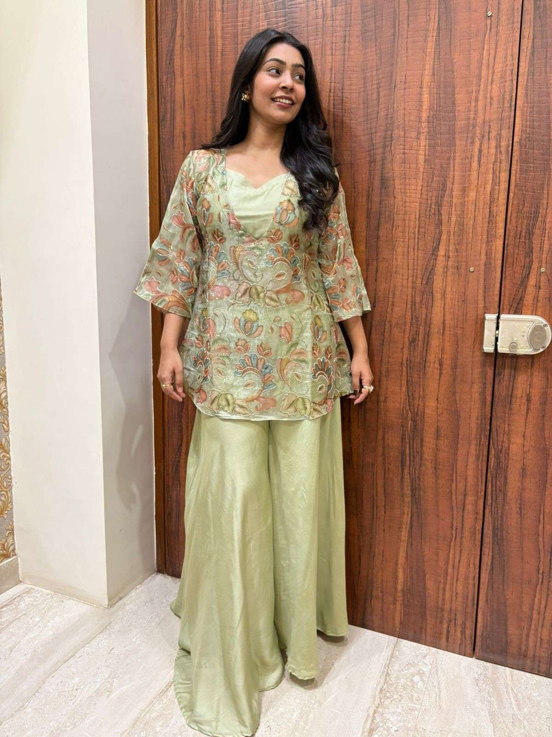 Pistachio Organza 3pc coordset