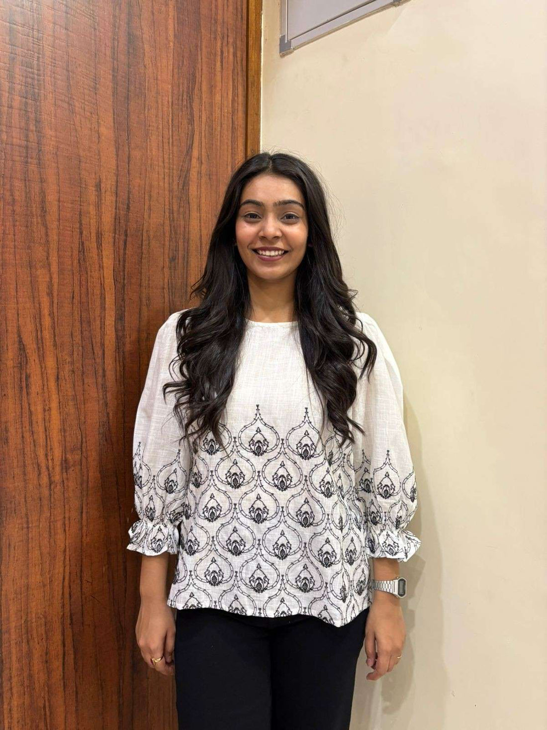 Embroidered Cotton top