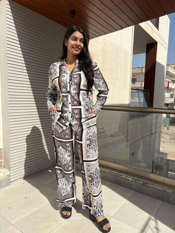 block printed Shirt coordset