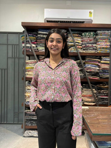 Printed cotton shirt