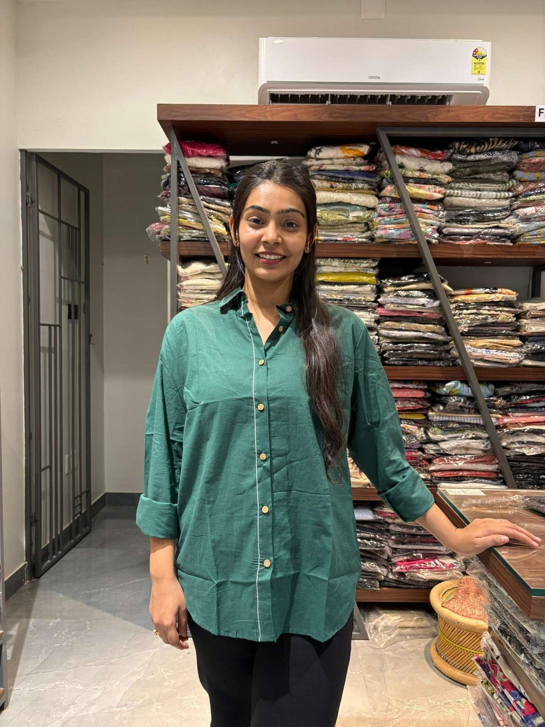 Cotton solid shirt