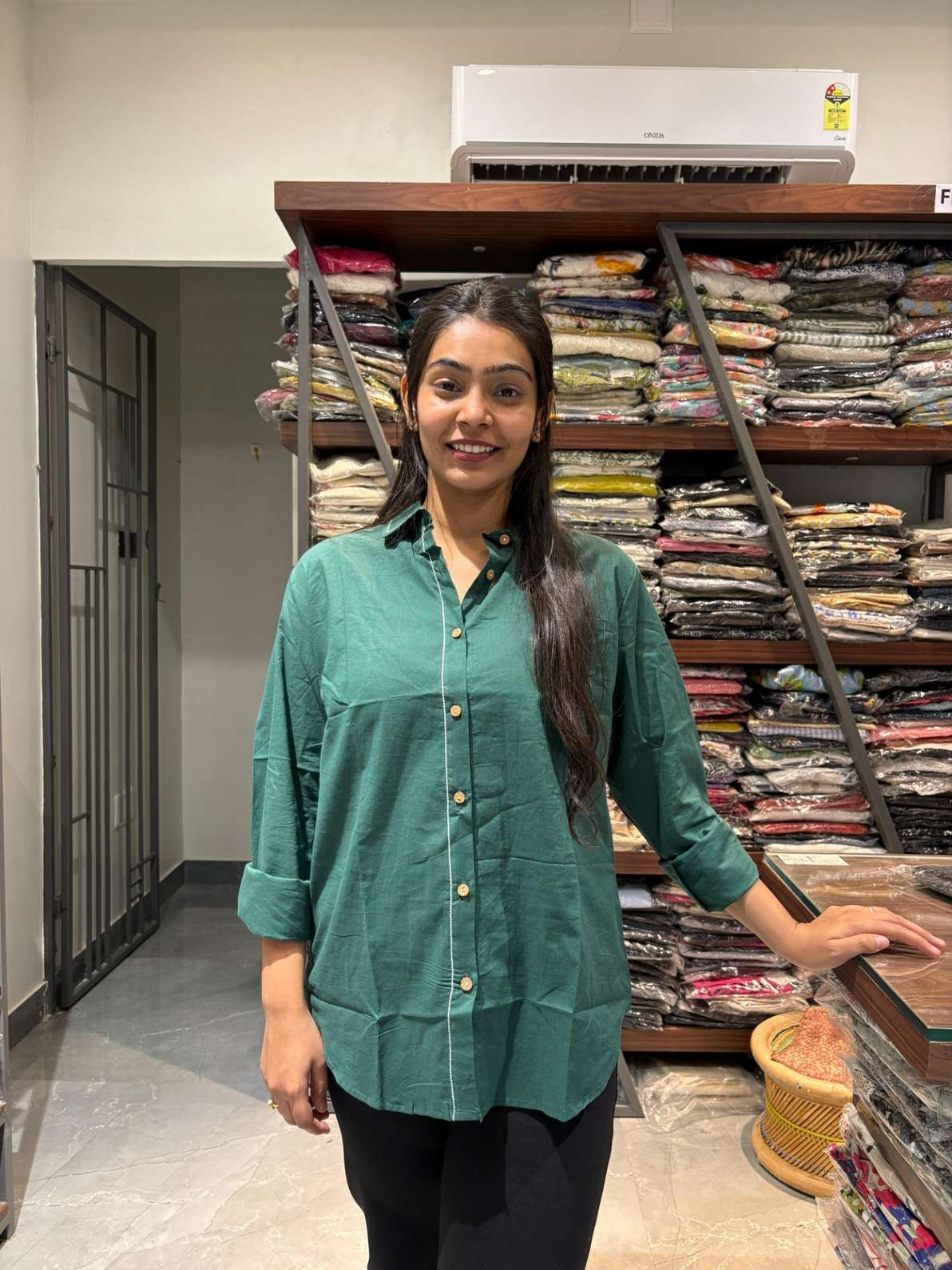 Cotton solid shirt