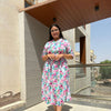 Cotton printed midi dress