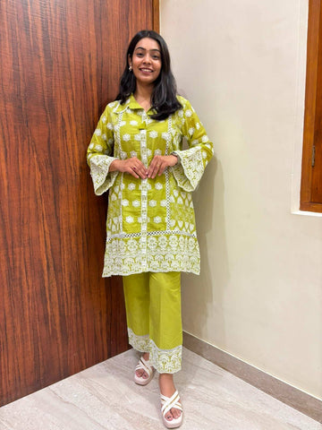 Mul Cotton Embroidered coordset