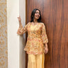 Peach Organza 3pc coordset
