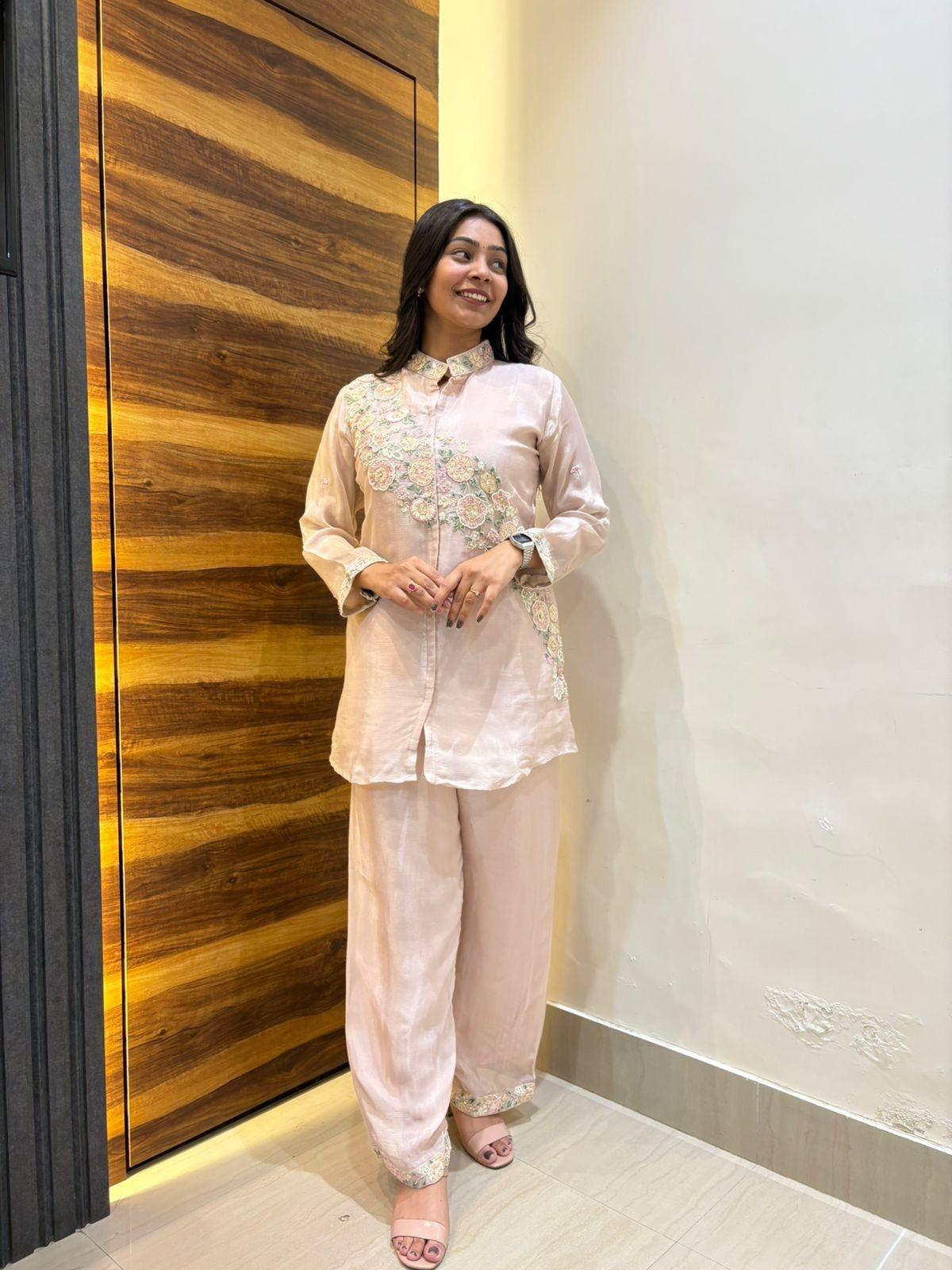 Embroidered Party wear Coordset