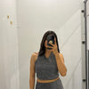 Cocktail shimmer crop top coordset