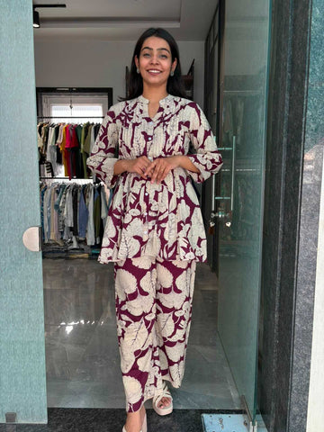 Cotton printed coordset