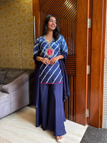 Noor leheriya Plazo coordset