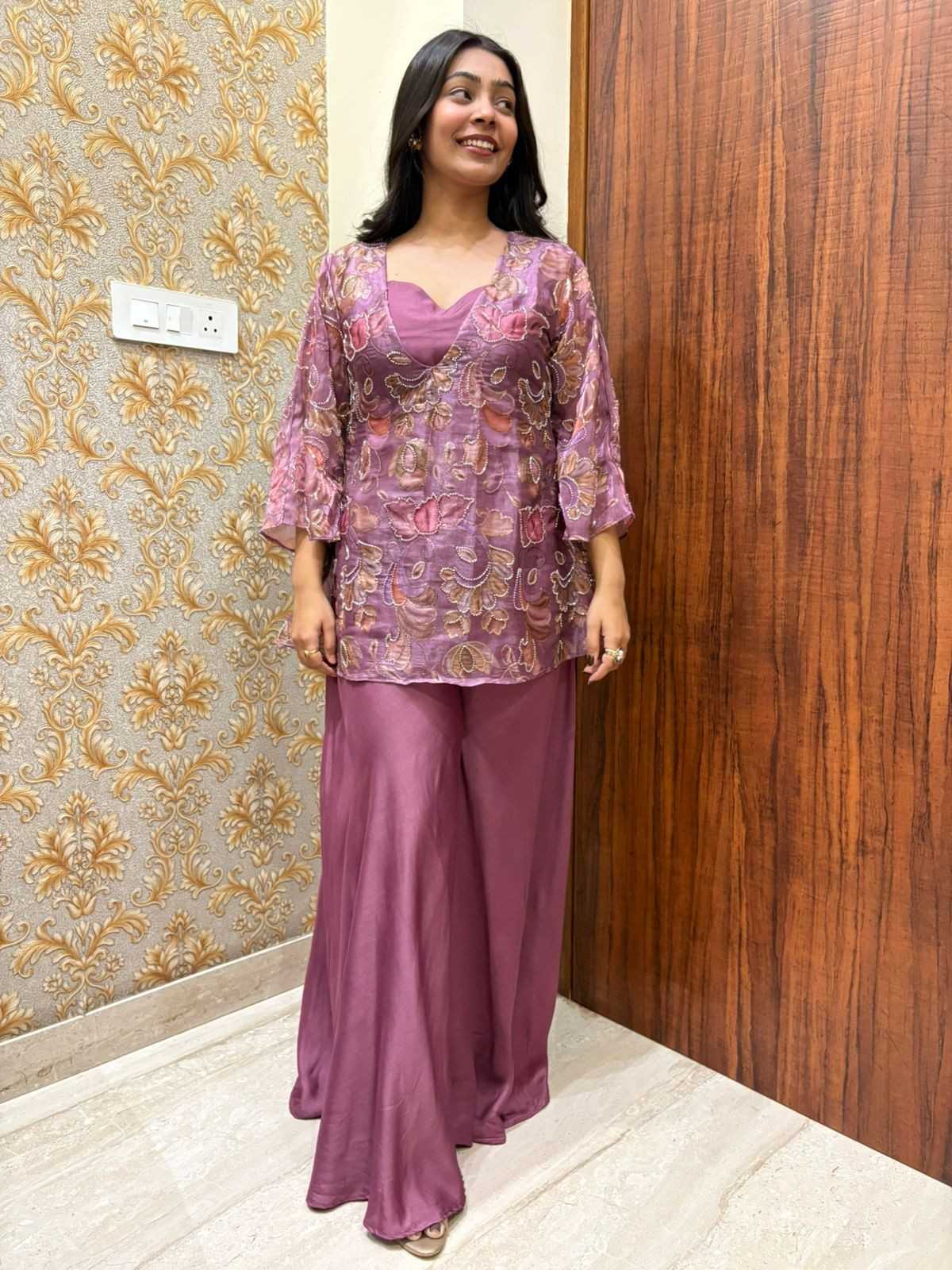 Magenta Organza 3pc coordset