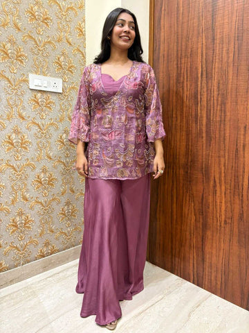 Magenta Organza 3pc coordset