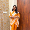 Leheriya Bandhej kaftan coordset