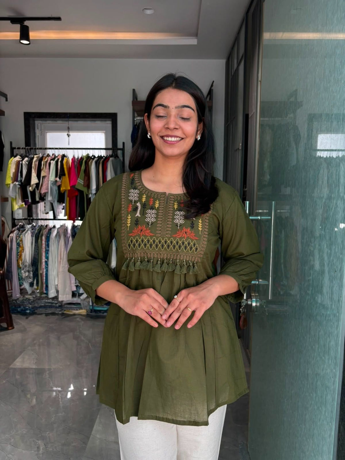 Embroidered Cotton tunic