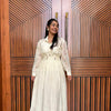 Chanderi Off White Long Skirt Coord Set