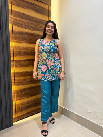 Teal Blossom Coord Set