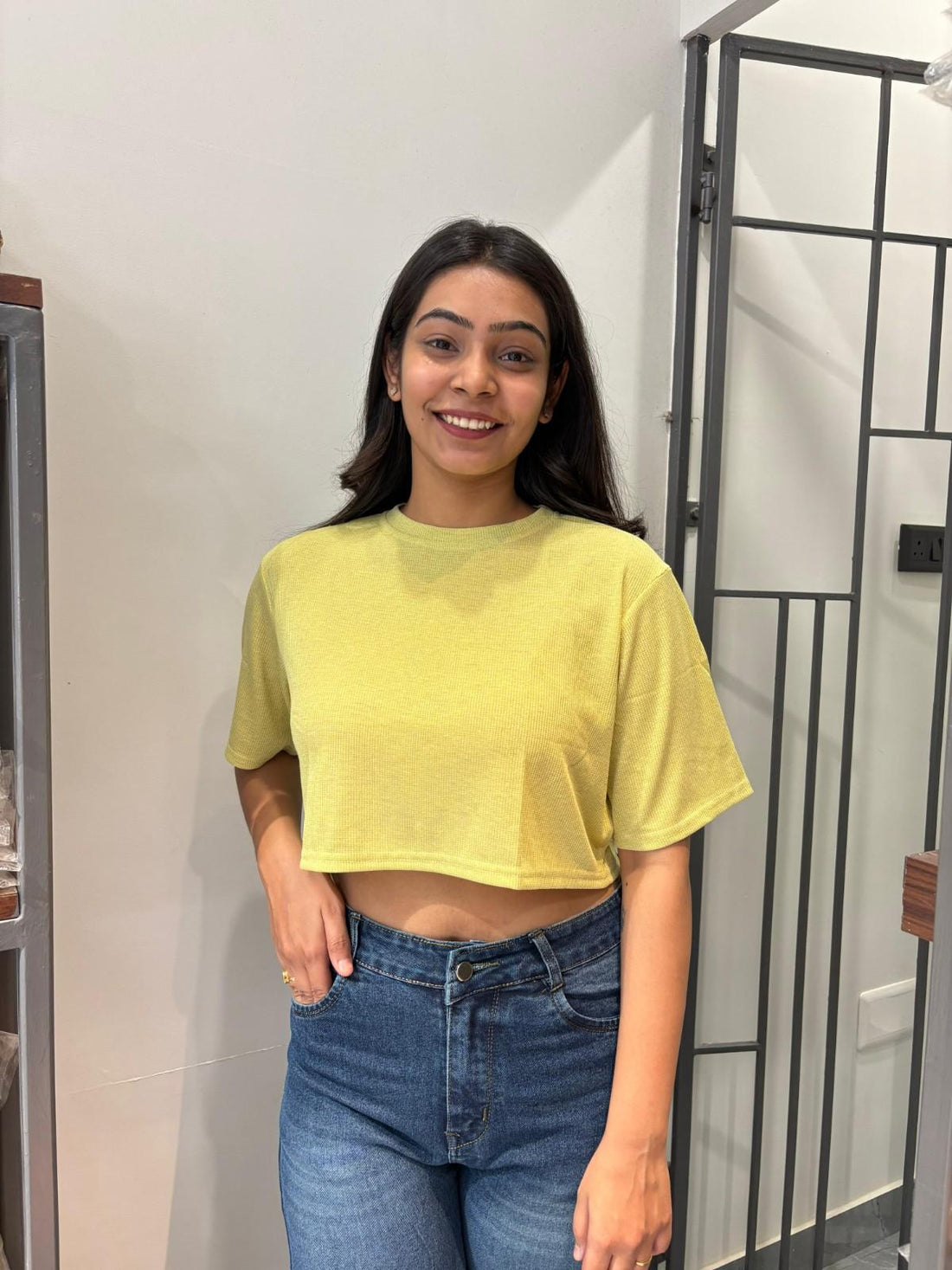 Shimmer crop top