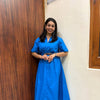 Cotton Solid Midi Dress