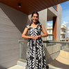 Printed Strap knot Dress