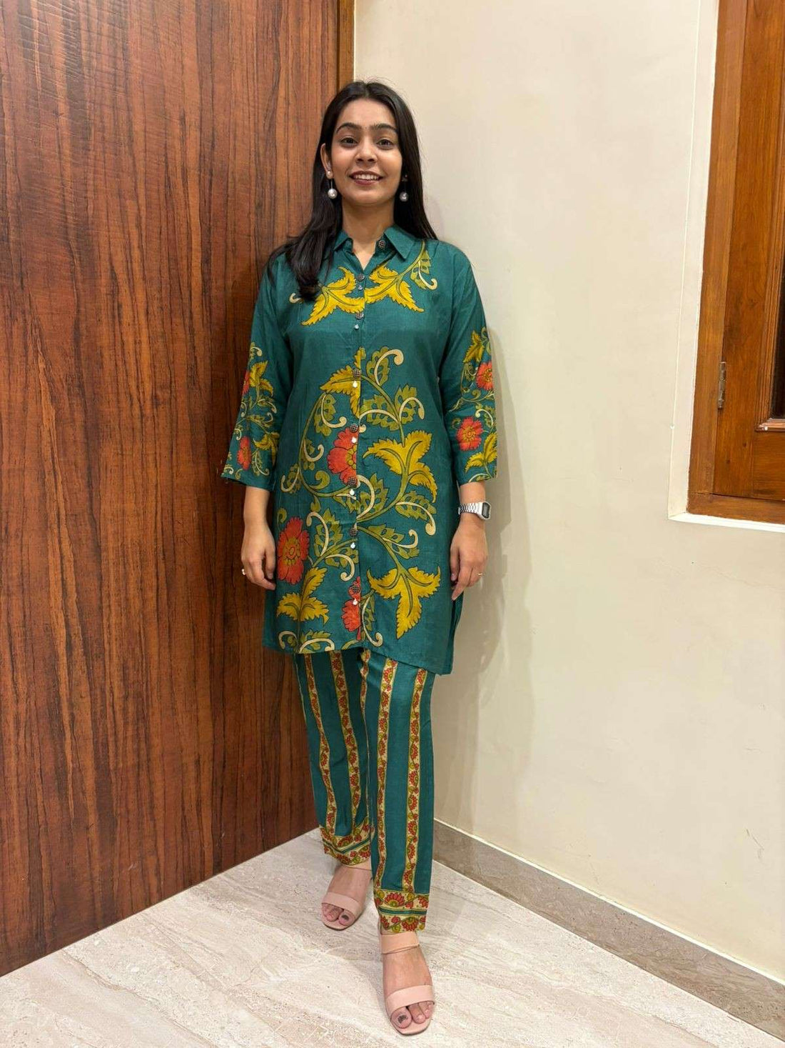 Muslin Digital Printed Coordset