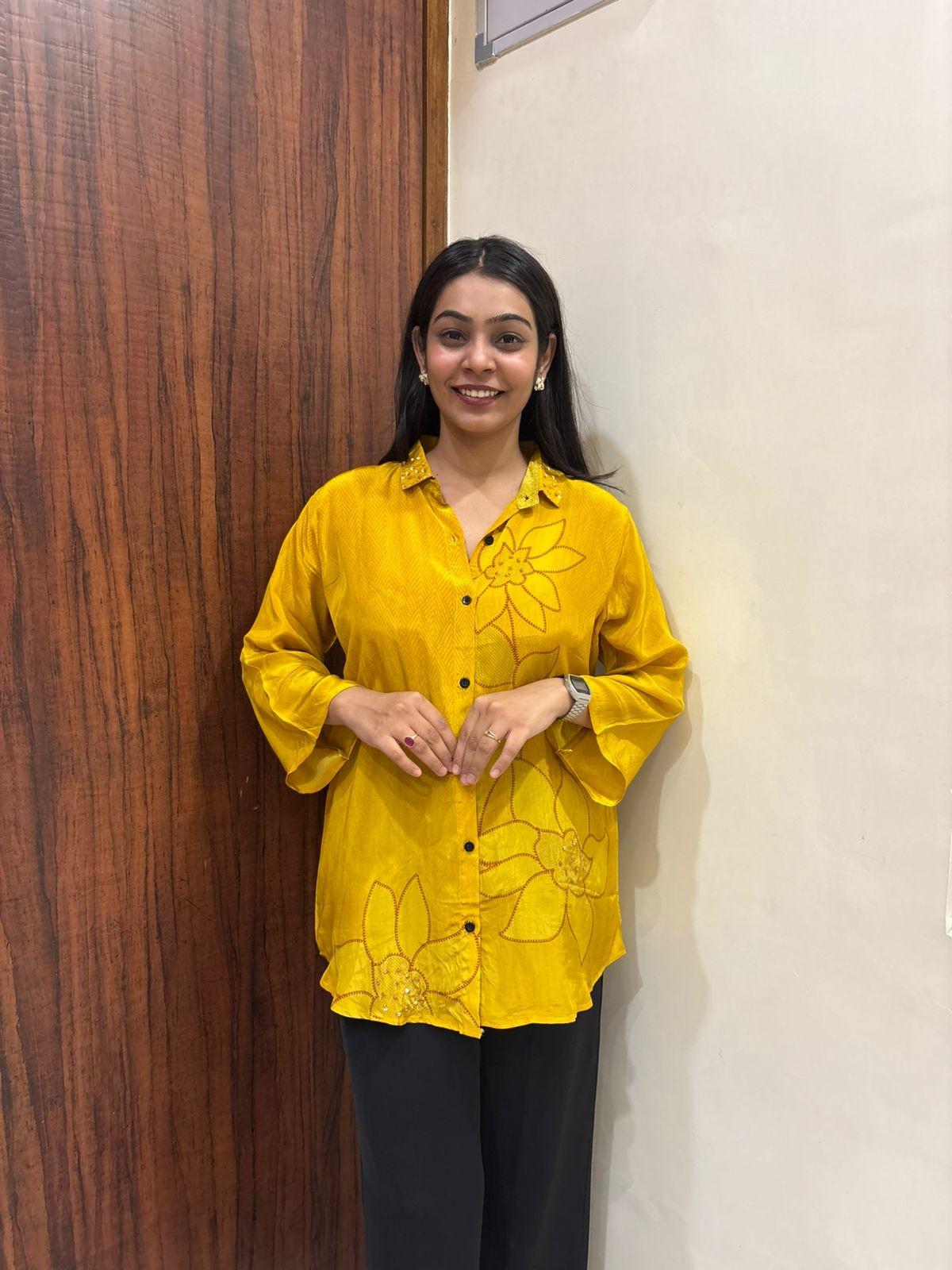Muslin Crepe Printed Shirt