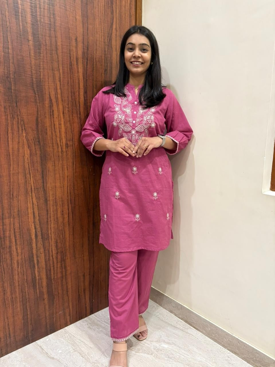 Embroidered Cotton Coordset