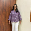 Embroidered Linen baggy shirt Embroidered
