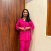 Muslin bandhani shirt coordset