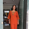 Khadi Embroidered Tunic coordset