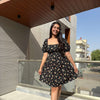 Cotton printed short dress