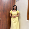 Butter yellow Silhouette Dress