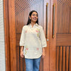 Embroidered Collared Khadi tunic
