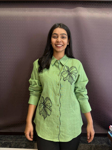 Khadi Embroidered Shirt