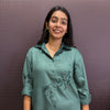 Cotton Embroidered sequence work shirt
