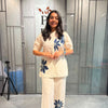 Khadi embroidered coordset