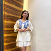 Cotton hand painted short dress