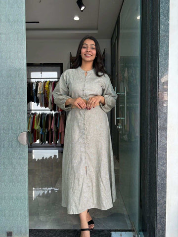 Khadi linen A line dress