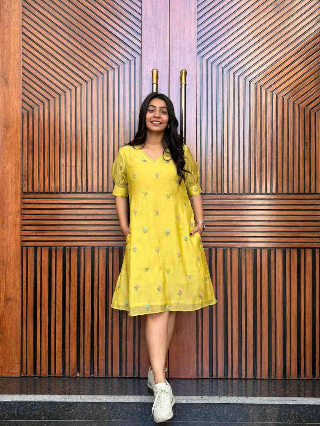 Embroidered A line Dress