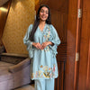 Long party wear embroidered coordset