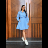 Chanderi Short skirt set - Blue