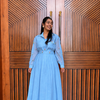 Chanderi Skirt Set - Blue