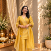 Sitara Angrakha 3Pc Set- Ladoo Peela