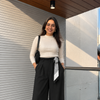 Korean Wide Leg Pants - Black