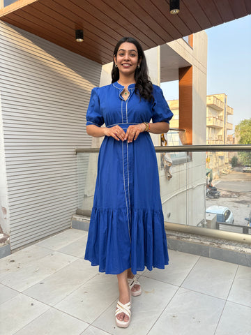 The Chetna Dress- Royal Blue